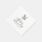 Sweet 16 Lila Lilac Spring Blume Cocktail Serviette (Ecke)