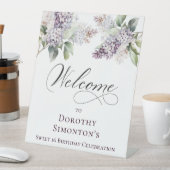 Sweet 16 Lila Lilac Spring Blume Willkommen Sockelschild (In Situ)