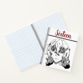 Sweet 16 lineart, happy birthday notizblock (Innenseite)