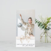 Sweet 16 Luxury Rose Gold Balloons Foto Dankeskarte (Stehend Vorderseite)