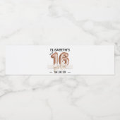 Sweet 16 Luxury Rose Gold Balloons Wasserflaschenetikett (Einzelnes Label)
