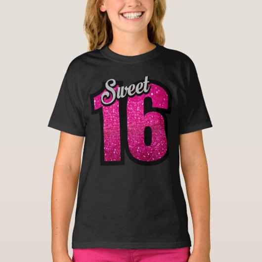 SWEET 16 MÄDCHEN GEBURTSTAG T - Shirt T - Shirt (Vorderseite)
