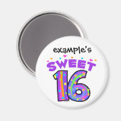 Sweet 16 Magnet - kreieren Sie Ihren eigenen (Vorderseite/Rückseite)