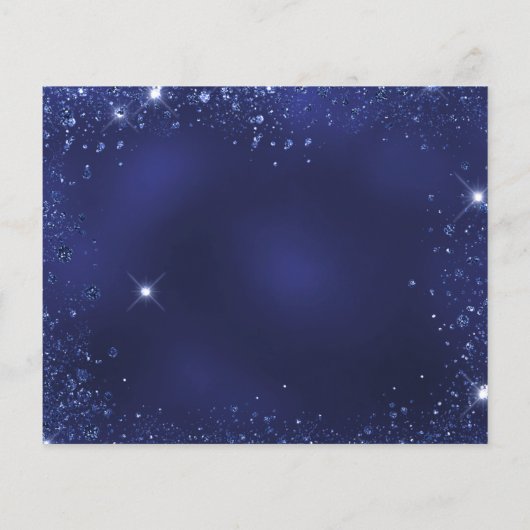 Sweet 16 Marine Blue Glitzer Haushalt rett Datum Flyer (Hinten)