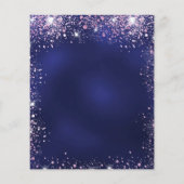 Sweet 16 marineblau rosa Kleid Einladung Flyer (Hinten)