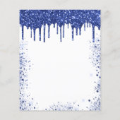 Sweet 16 Marineblau-Weiß-Haushaltseinladung Flyer (Hinten)