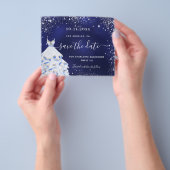 Sweet 16 marineblaue Kleidung Save the Date Flyer (Gruppe)