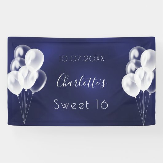 Sweet 16 Marinebrüllons Party Banner (Horizontal)