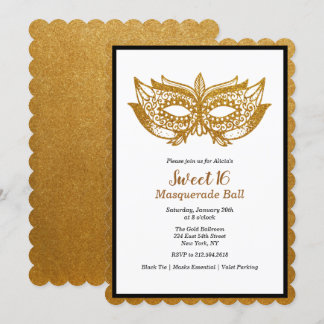Sweet 16 Masquerade Ball Einladung