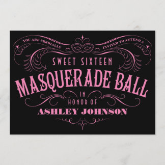 Sweet 16 Masquerade Ball Einladungen