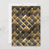 Sweet 16 Masquerade Black Gold ID1032 Einladung (Rückseite)