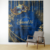 Sweet 16 Masquerade Blue Foto Backdrop ID1032 Wandteppich (Beispiel)