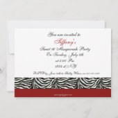 Sweet 16 Masquerade Party Einladung (Rückseite)