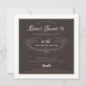 Sweet 16 Masquerade Party Einladung (Vorderseite)