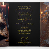 Sweet 16 Masquerade Party Einladung (Innenseite Mitte)