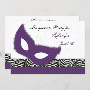 Sweet 16 Masquerade Party Einladung