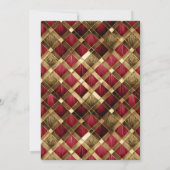 Sweet 16 Masquerade Red Gold ID1032 Einladung (Rückseite)