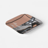 Sweet 16 Mocha Brown Plate – Custom Text/Photo Pappteller (Gewinkelt)