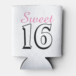 Sweet 16 Modern Chic Pink Geburtstagsgeschenk Dosenkühler