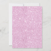 Sweet 16 Modern Pink Glitzer String Lights Einladung (Rückseite)