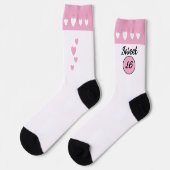 Sweet 16 name Rosa Geburtstag Socken (Linkes Detail)