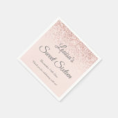 Sweet 16 Napkin Blush Pink & Rose Gold Party Dekor Serviette (Ecke)