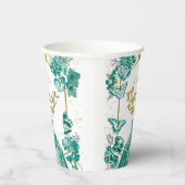 Sweet 16 Napkins Butterfly Emerald Green Dress Pappbecher (Rechts)