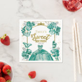 Sweet 16 Napkins Butterfly Emerald Green Dress Serviette (Beispiel)