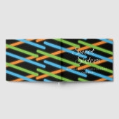 Sweet 16 Neon Glow in der dunklen Lasergeometrie Gästebuch (Voll)