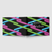 Sweet 16 Neon Glow in der dunklen Lasergeometrie Gästebuch (Voll)