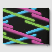 Sweet 16 Neon Glow in der dunklen Lasergeometrie Gästebuch (Rückseite)