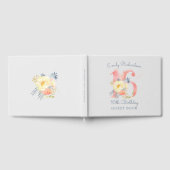 Sweet 16 Number 16 Blush Pink Floral 16. Geburtsta Gästebuch (Voll)