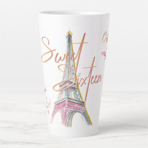 Sweet 16 Ooh La Paris Eiffelturm Personalisiert Milchtasse