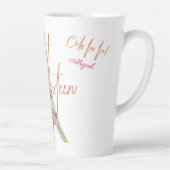 Sweet 16 Ooh La Paris Eiffelturm Personalisiert Milchtasse (Rechts)