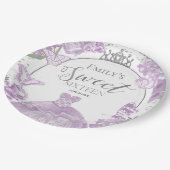 Sweet 16 Paper Tellers Butterfly Lavendel Kleid Pappteller (Schrägansicht)