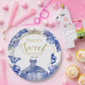 Sweet 16 Paper Tellers Butterfly Royal Blue Dress Pappteller (Party)