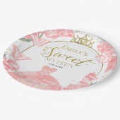 Sweet 16 Paper Tellers Schmetterling Pink Dress Fl Pappteller (Schrägansicht)