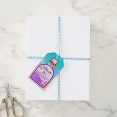 Sweet 16 Parfüm Flasche pink blau danke Geschenkanhänger (Mit Garn)