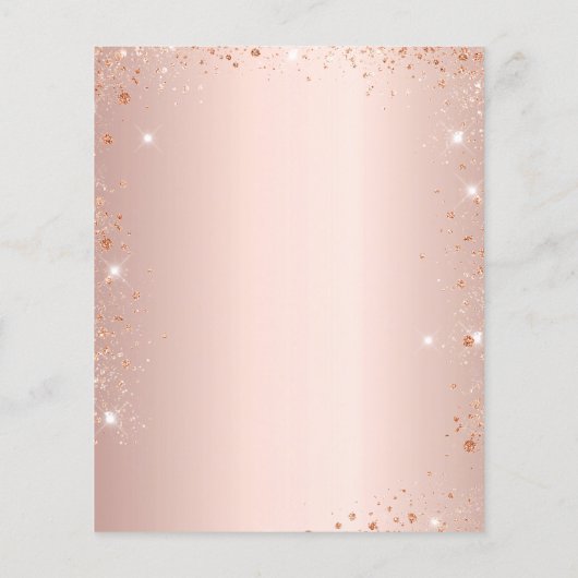 Sweet 16 Paris Rose Gold Glitzer Einladung Flyer (Hinten)
