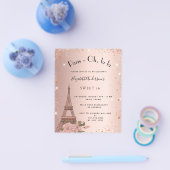 Sweet 16 Paris Rose Gold Glitzer Einladung Flyer (Einzeln)
