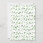 Sweet 16 Party Blätter Gold Frame Sommer Einladung (Rückseite)