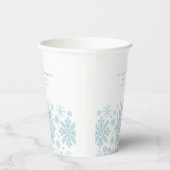 Sweet 16 Party Blue White Snowflake Custom Pappbecher (Rechts)