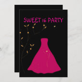 Sweet 16 Party Einladung (Vorne/Hinten)