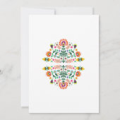 Sweet 16 Party Floral Fiesta Mexikanischer Geburts Einladung (Rückseite)