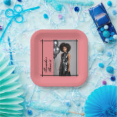 Sweet 16 Party - Foto & Text hinzufügen, Rosa & Sc Pappteller (Party)