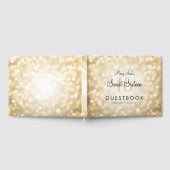 Sweet 16 Party Guestbook Gold Glitzer Lights Gästebuch (Voll)
