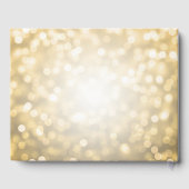 Sweet 16 Party Guestbook Gold Glitzer Lights Gästebuch (Rückseite)