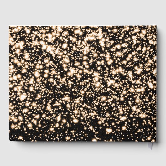 Sweet 16 Party Guestbook Midnight Glam Gold Gästebuch (Rückseite)