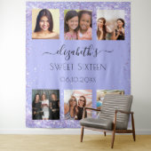 Sweet 16 Party Lavendel Foto Collage Wandteppich (Beispiel)