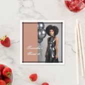 sweet 16 party paper napkin mocha brown serviette (Beispiel)